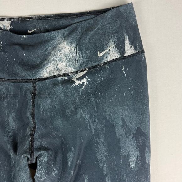 Nike Dri-Fit Women's Abstract Marble Cropped Leggings L - Picture 2 of 6